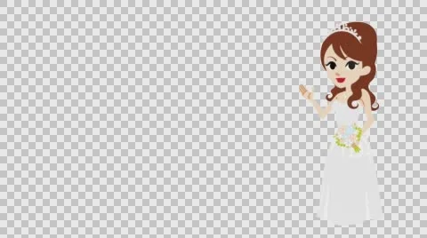 Explaining Bride -Alpha channel Stock Footage 59130624