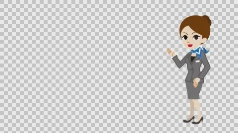 Explaining Concierge -Alpha channel Stock Footage 59130653