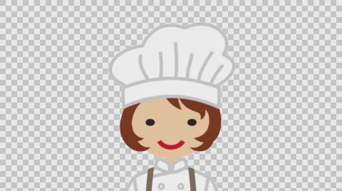 Explaining Confectioner- Zoom Out - Alpha channel Stock Footage 60608578