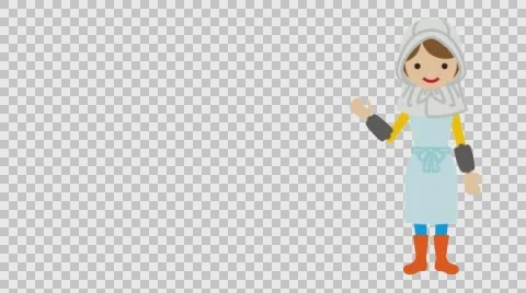 Explaining Female Farmer - Loop-ready File -Alpha channel Stock Footage 60567110