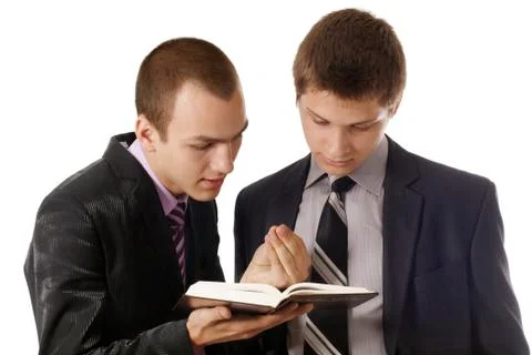 Explaining the gospel Stock Photos
