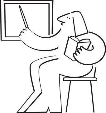 Explaining Lesson Material or Teaching 库存插图