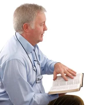 Explaining the scripture Stock Photos