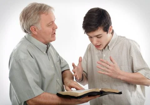 Explaining the word of god Stock Photos
