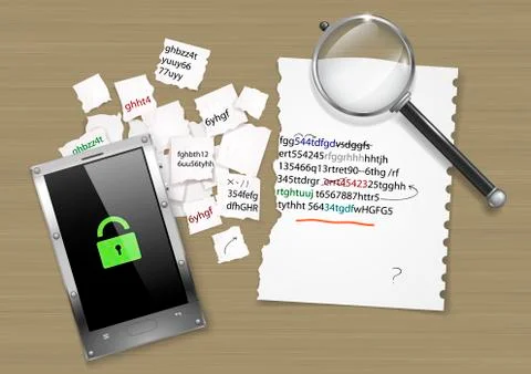 Explanation of the hacker code Illustrazione stock