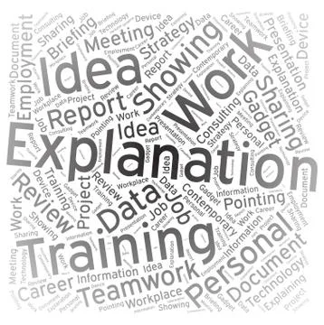 Explanation ,Word cloud  art background Stock Illustration