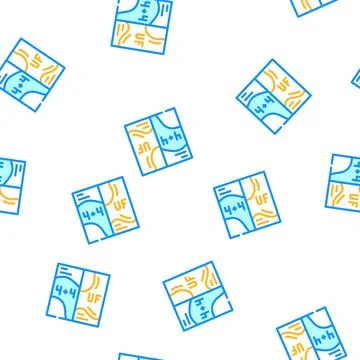 Explanations of printing booklet vector seamless pattern line 库存插图