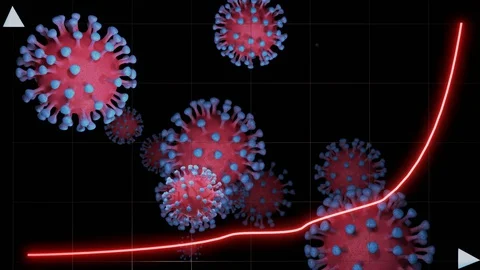 Explanatory video exponential growth chart of the number of infected with the Stock-Footage 129894281