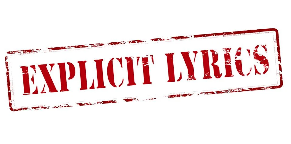Explicit lyrics Illustrazione stock