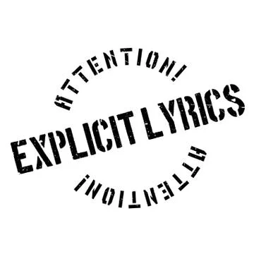 Explicit Lyrics rubber stamp Illustration
