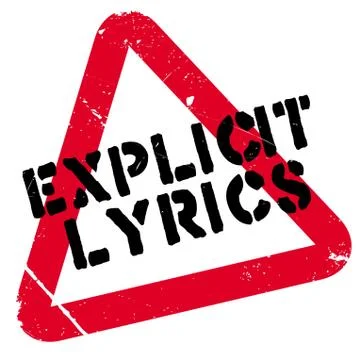 Explicit Lyrics rubber stamp Illustration