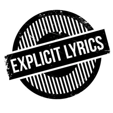 Explicit Lyrics rubber stamp Illustration