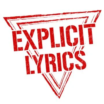 Explicit lyrics sign or stamp Illustration