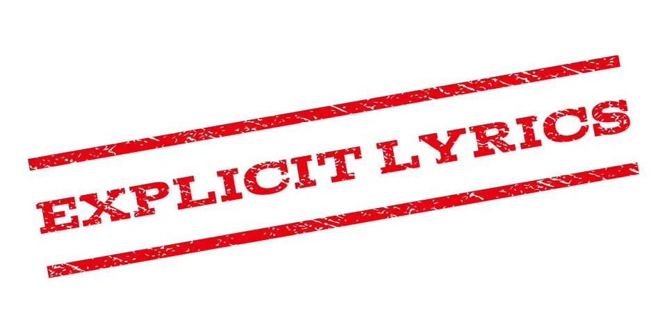 Explicit Lyrics Watermark Stamp Illustration