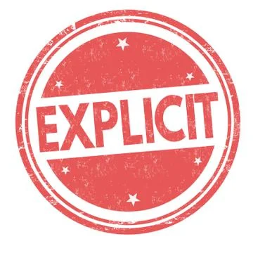 Explicit sign or stamp Stock Illustration