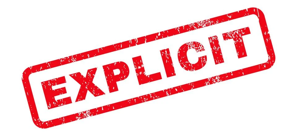 Explicit Text Rubber Stamp Stock Illustration