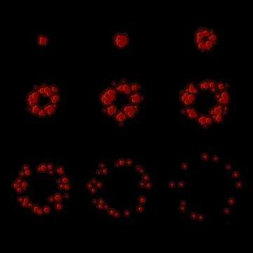 Explode Animation Sequence . Cartoon Explosion Frames. Vector 스톡 일러스트