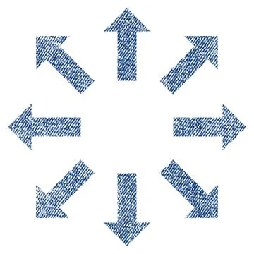 Explode Arrows Fabric Textured Icon 스톡 일러스트
