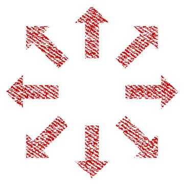 Explode Arrows Fabric Textured Icon Illustrazione stock