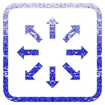 Explode Arrows Framed Textured Icon Illustrazione stock