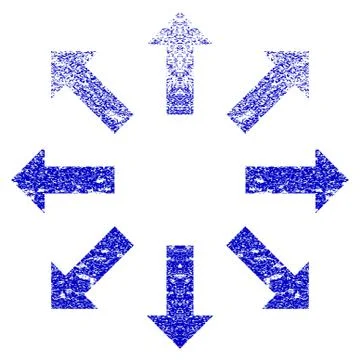 Explode Arrows Grunge Textured Icon 스톡 일러스트
