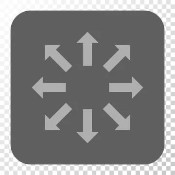 Explode Arrows Rounded Square Button Stock Illustration