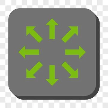 Explode Arrows Rounded Square Button Illustrazione stock