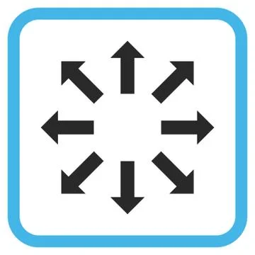 Explode Arrows Vector Icon In a Frame Stock Illustration