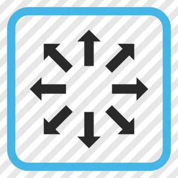 Explode Arrows Vector Icon In a Frame 스톡 일러스트