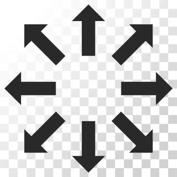 Explode Arrows Vector Icon Stock Illustration