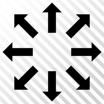 Explode Arrows Vector Icon Stock Illustration