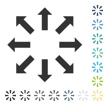 Explode Arrows Vector Icon Stock Illustration