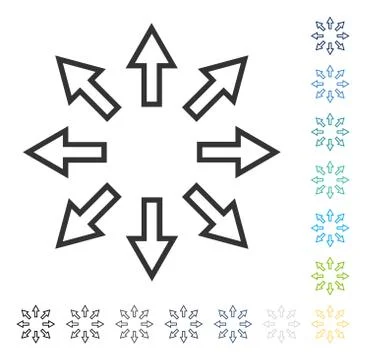 Explode Arrows Vector Icon Illustrazione stock