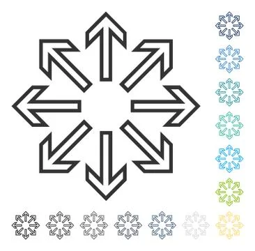 Explode Arrows Vector Icon Stock Illustration