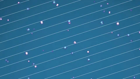 Explode Cubes Stock Footage 103192604