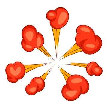 Explode effect icon, cartoon style Stock Illustration