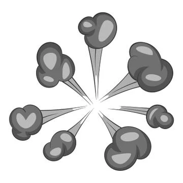 Explode effect icon monochrome Stock Illustration