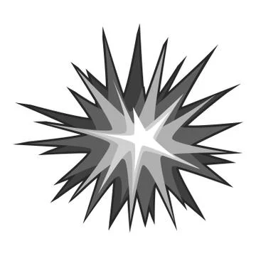 Explode effect icon monochrome Stock Illustration