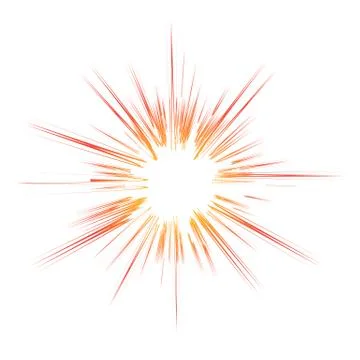 Explode Flash, Cartoon Explosion Illustrazione stock