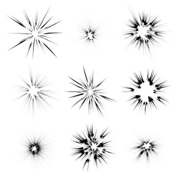 Explode Flash, Cartoon Explosion, Star Burst Stock Illustration