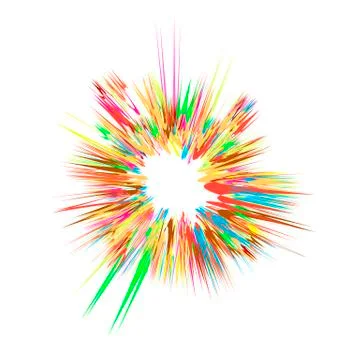 Explode Flash, Cartoon Explosion, Star Burst Illustrazione stock