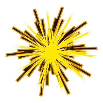 Explode Flash, Cartoon Explosion, Star Burst Illustrazione stock