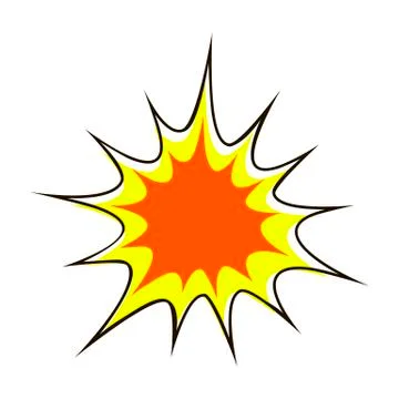 Explode Flash, Cartoon Explosion, Star Burst Illustrazione stock