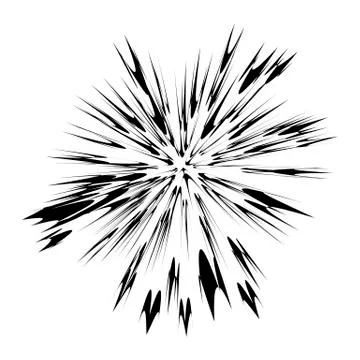 Explode Flash, Cartoon Explosion, Star Burst Stock Illustration