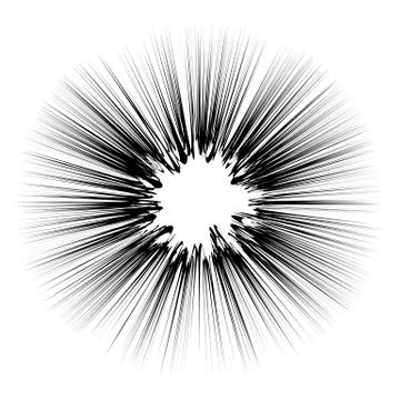 Explode Flash, Cartoon Explosion, Star Burst on White Background Stock Illustration