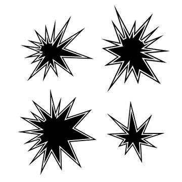 Explode Flash, Cartoon Explosion, Star Burst Illustrazione stock