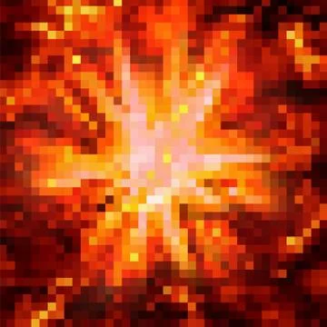 Explode Flash, Cartoon Explosion, Star Burst. Sharp Particles Fly in the Air 스톡 일러스트