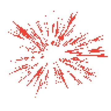 Explode Flash, Cartoon Explosion, Star Burst. Sharp Particles Fly in the Air 스톡 일러스트