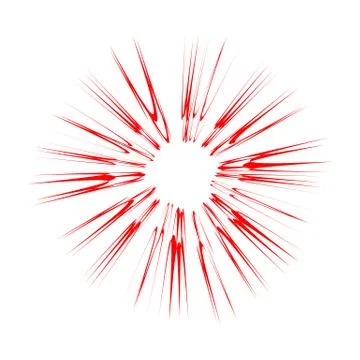 Explode Flash, Cartoon Explosion, Star Burst Isolated on White Background Stock Illustration