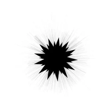 Explode Flash, Cartoon Explosion, Star Burst Isolated on White Background Stock Illustration